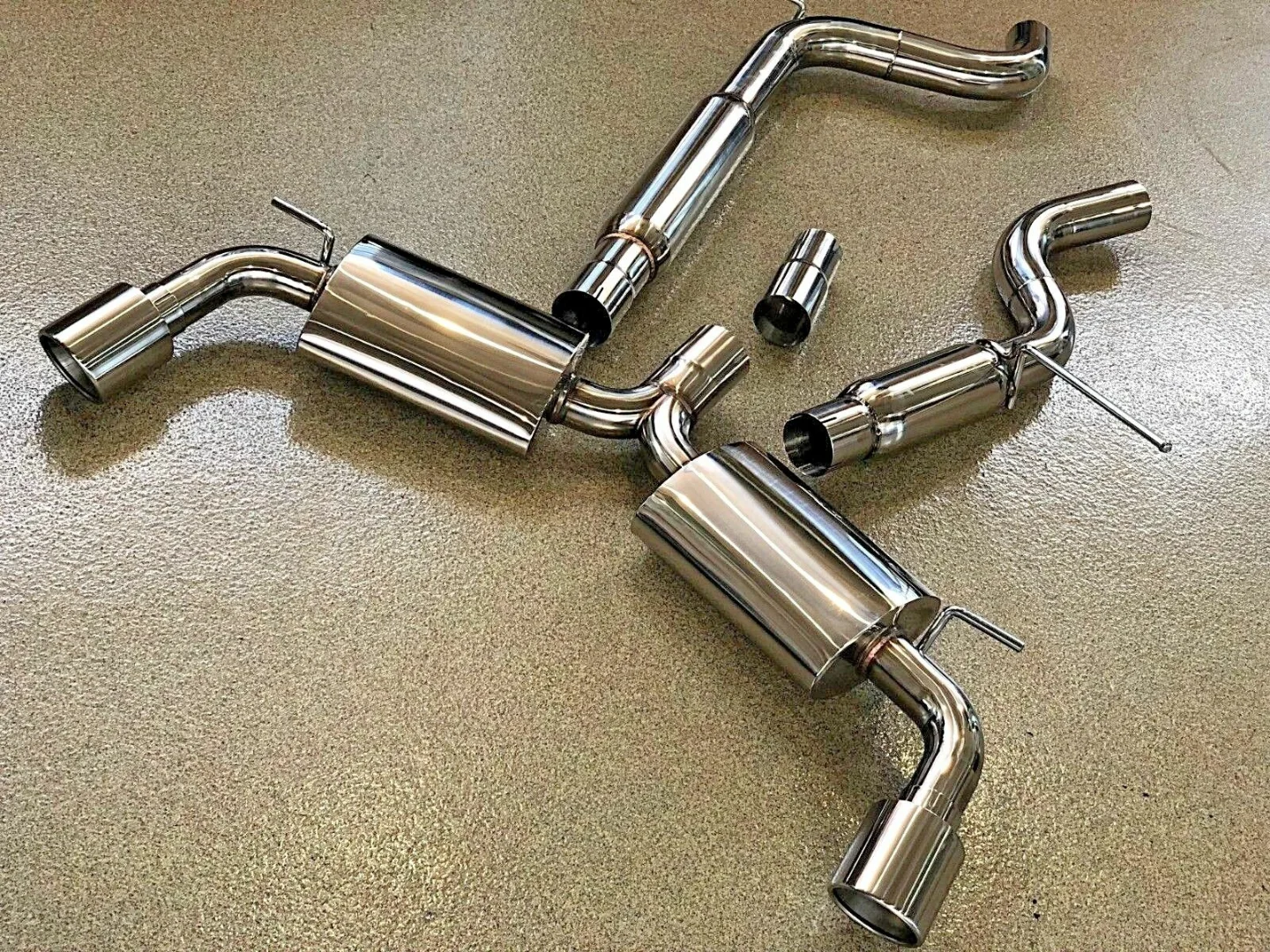 Racing VW Golf GTi MK7.5 18-21 T304 Stainless Catback Exhaust 2.0T 3"