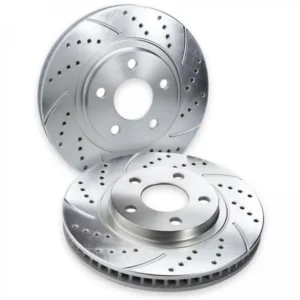 Front Cross Drilled & Slotted Brake Rotors