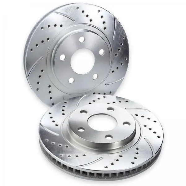 Front Cross Drilled & Slotted Brake Rotors