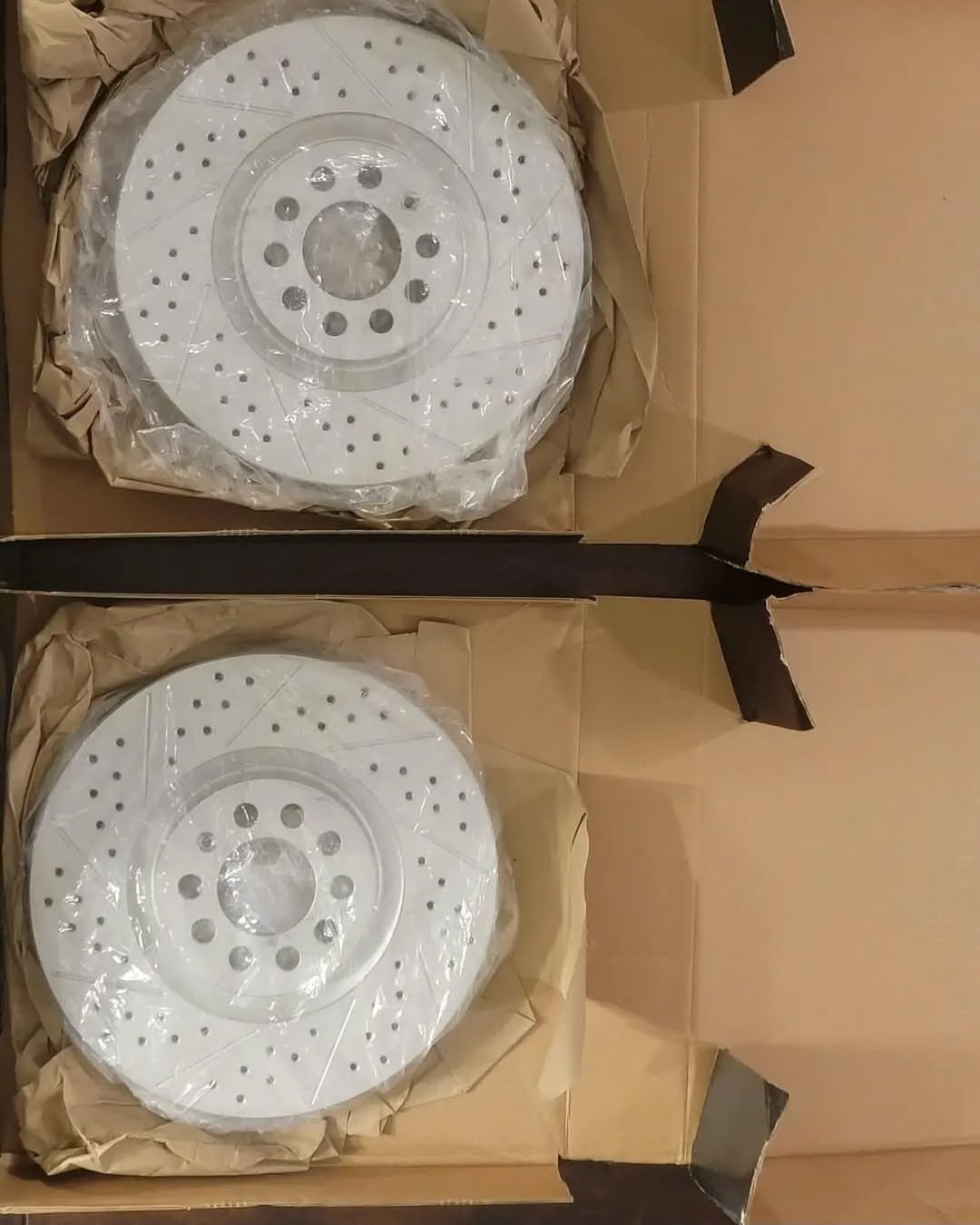 Front Cross Drilled & Slotted Brake Rotors - Image 2